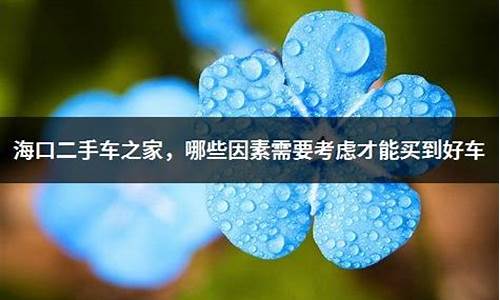 海口二手车评价选哪家公司,海口卖二手车的平台有哪些地方